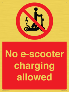 PE15302: No e-scooter charging allowed