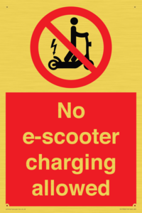 PE15302: No e-scooter charging allowed