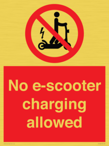 PE15302: No e-scooter charging allowed