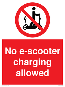 PE15302: No e-scooter charging allowed