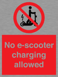 PE15302: No e-scooter charging allowed