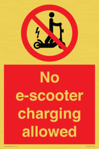 PE15302: No e-scooter charging allowed