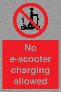PE15302: No e-scooter charging allowed