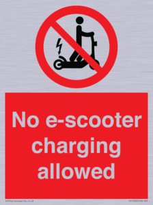PE15302: No e-scooter charging allowed