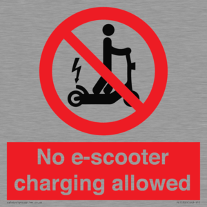 PE15302: No e-scooter charging allowed