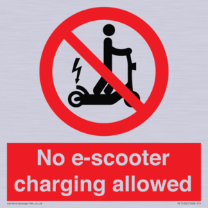 PE15302: No e-scooter charging allowed