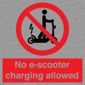 PE15302: No e-scooter charging allowed
