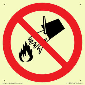 PF11258: P011 Prohibition: Do not extinguish with water