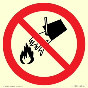 PF11258: P011 Prohibition: Do not extinguish with water
