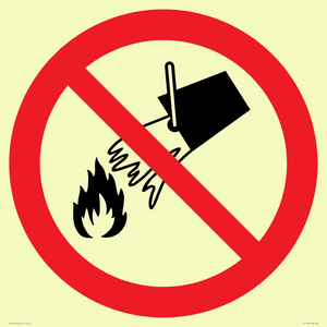 PF11258: P011 Prohibition: Do not extinguish with water