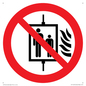PF11274: P020 Prohibition: Do not use lift in the event of fire