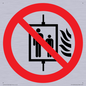 PF11274: P020 Prohibition: Do not use lift in the event of fire