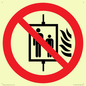 PF11274: P020 Prohibition: Do not use lift in the event of fire