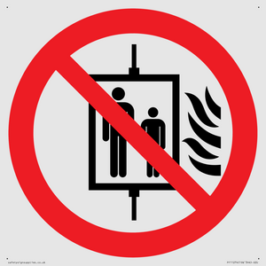 PF11274: P020 Prohibition: Do not use lift in the event of fire