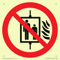PF11274: P020 Prohibition: Do not use lift in the event of fire