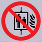 PF11274: P020 Prohibition: Do not use lift in the event of fire