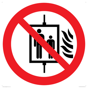 PF11274: P020 Prohibition: Do not use lift in the event of fire