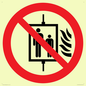 PF11274: P020 Prohibition: Do not use lift in the event of fire