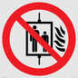 PF11274: P020 Prohibition: Do not use lift in the event of fire