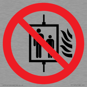 PF11274: P020 Prohibition: Do not use lift in the event of fire
