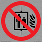PF11274: P020 Prohibition: Do not use lift in the event of fire