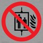 PF11274: P020 Prohibition: Do not use lift in the event of fire