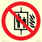 PF11274: P020 Prohibition: Do not use lift in the event of fire