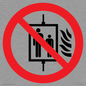 PF11274: P020 Prohibition: Do not use lift in the event of fire
