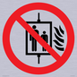 PF11274: P020 Prohibition: Do not use lift in the event of fire