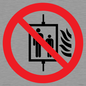 PF11274: P020 Prohibition: Do not use lift in the event of fire