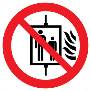 PF11274: P020 Prohibition: Do not use lift in the event of fire