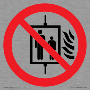 PF11274: P020 Prohibition: Do not use lift in the event of fire