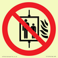 PF11274: P020 Prohibition: Do not use lift in the event of fire