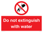 PF1357: Do not extinguish with water