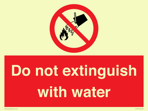 PF1357: Do not extinguish with water