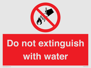 PF1357: Do not extinguish with water