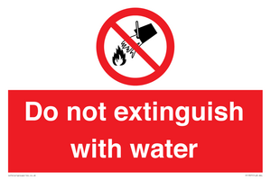 PF1357: Do not extinguish with water