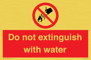 PF1357: Do not extinguish with water