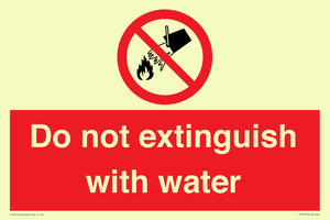 PF1357: Do not extinguish with water