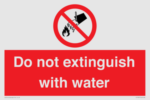 PF1357: Do not extinguish with water