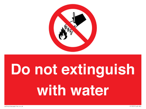 PF1357: Do not extinguish with water