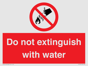 PF1357: Do not extinguish with water