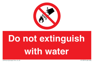 PF1357: Do not extinguish with water