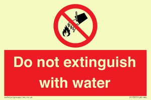 PF1357: Do not extinguish with water