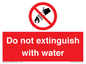 PF1357: Do not extinguish with water