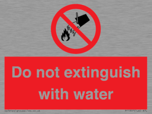 PF1357: Do not extinguish with water