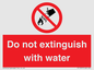 PF1357: Do not extinguish with water