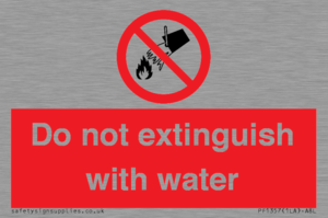 PF1357: Do not extinguish with water