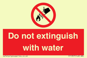 PF1357: Do not extinguish with water