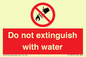 PF1357: Do not extinguish with water